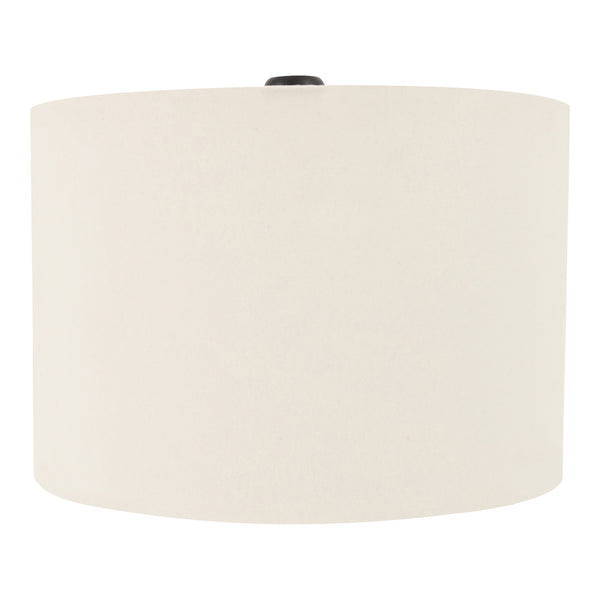 Moe's Home Evie Table Lamp - Vintage-inspired Mango Wood Design With Textured Cotton Shade For Elegant Lighting Black Mango Wood Base,Textured Cotton Shade Dd-1051-02