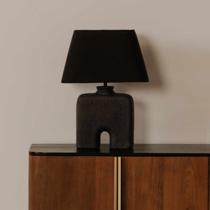 Moe's Home Yara Table Lamp - Eco-friendly Ecomix Base With Mango Wood Neck And Textured Cotton Shade Design Black Ecomix Base And A
Mango Wood Neck,Textured Cotton Shade Dd-1052-02