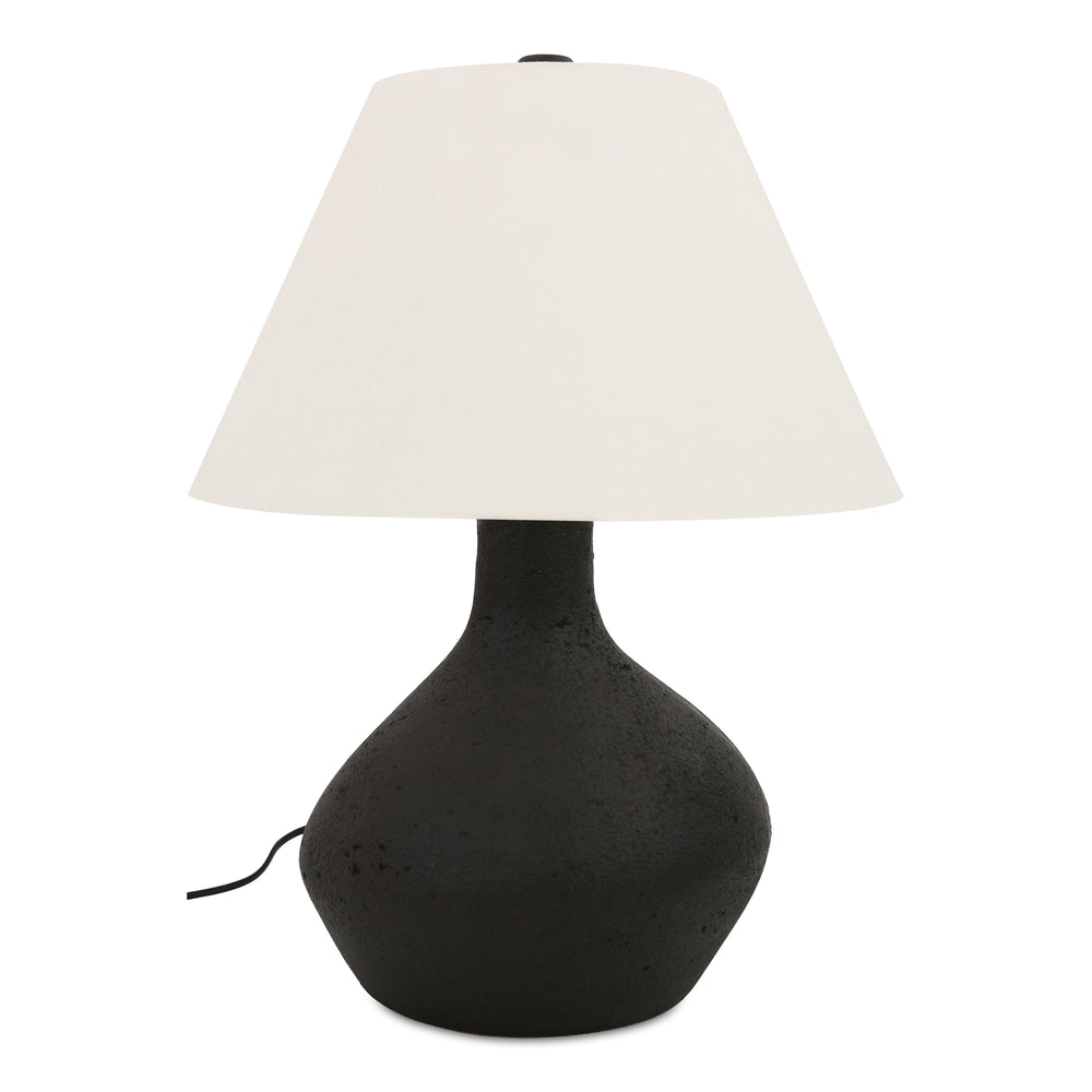 Moe's Home Hanna Table Lamp - Ecomix Base With Textured Cotton Shade, Inspired By Lava Stone Aesthetic Black Ecomix Base And A
Mango Wood Neck,Textured Cotton Shade Dd-1053-02
