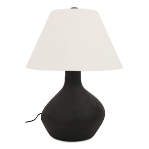 Moe's Home Hanna Table Lamp - Ecomix Base With Textured Cotton Shade, Inspired By Lava Stone Aesthetic Black Ecomix Base And A
Mango Wood Neck,Textured Cotton Shade Dd-1053-02
