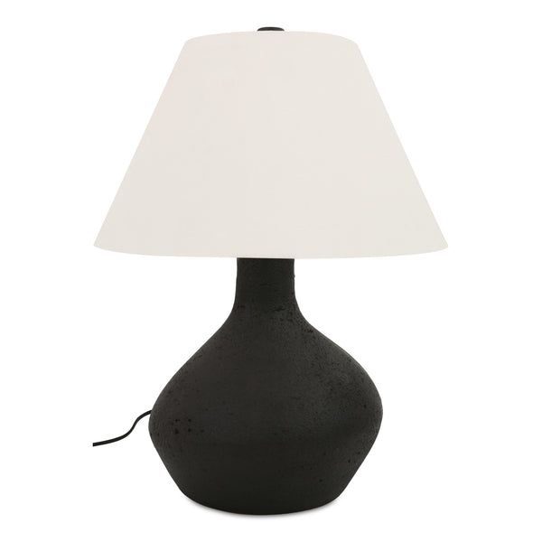 Moe's Home Hanna Table Lamp - Ecomix Base With Textured Cotton Shade, Inspired By Lava Stone Aesthetic Black Ecomix Base And A
Mango Wood Neck,Textured Cotton Shade Dd-1053-02