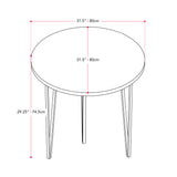 CorLiving Ezra Small Round Dining Table 31" White Marble DDW-251-T