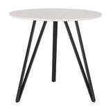 CorLiving Ezra Small Round Dining Table 31" White Marble DDW-251-T