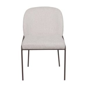 CorLiving Blakeley High Back Dining Chair - Set of 2 Light Grey DDW-420-C