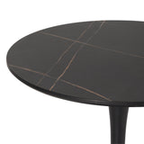 CorLiving Round Marbled Bistro Table 28" Black DDW-500-T