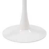 CorLiving Round Marbled Bistro Table 28" White DDW-501-T
