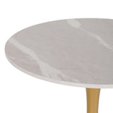 CorLiving Round Marbled Bistro Table 28" Grey Marble DDW-502-T