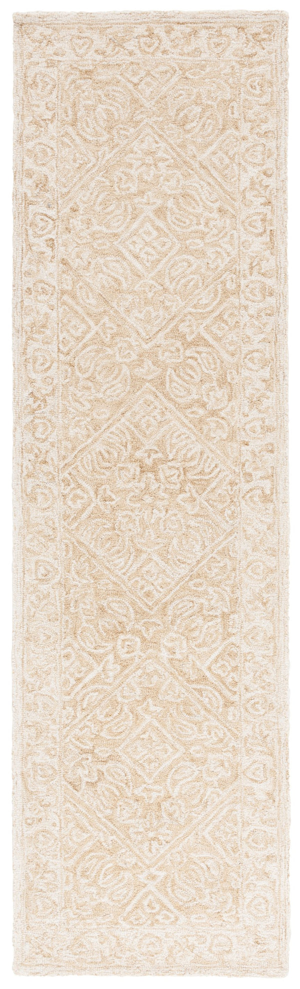 Safavieh Dip Hand-tufted Area Rug With Floral Motifs - Luxurious Wool Blend For Modern Home Elegance Light Beige ,Ivory 80% Wool,20% Cotton Ddy151a-7r