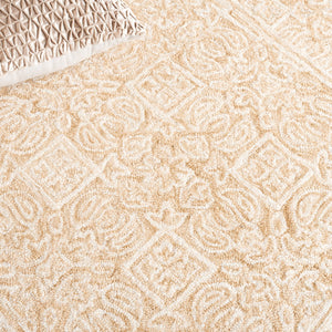 Safavieh Dip Hand-tufted Area Rug With Floral Motifs - Luxurious Wool Blend For Modern Home Elegance Light Beige ,Ivory 80% Wool,20% Cotton Ddy151a-7r