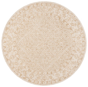 Safavieh Dip Hand-tufted Area Rug With Floral Motifs - Luxurious Wool Blend For Modern Home Elegance Light Beige ,Ivory 80% Wool,20% Cotton Ddy151a-7r