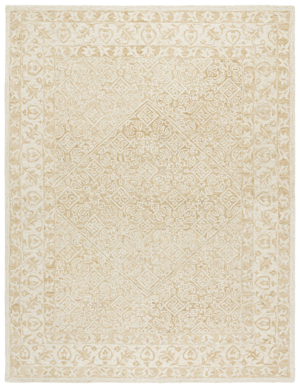 Safavieh Dip Hand-tufted Area Rug With Floral Motifs - Luxurious Wool Blend For Modern Home Elegance Light Beige ,Ivory 80% Wool,20% Cotton Ddy151a-7r