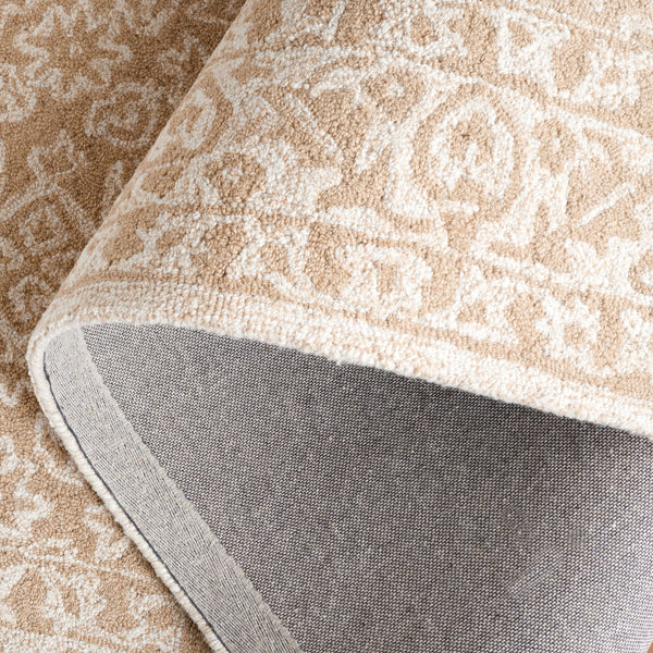 Safavieh Dip Hand-tufted Area Rug With Floral Motifs - Luxurious Wool Blend For Modern Home Elegance Beige ,Ivory 80% Wool,20% Cotton Ddy151b-5