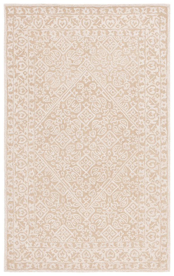 Safavieh Dip Hand-tufted Area Rug With Floral Motifs - Luxurious Wool Blend For Modern Home Elegance Beige ,Ivory 80% Wool,20% Cotton Ddy151b-5