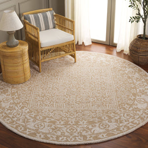 Safavieh Dip Hand-tufted Area Rug With Floral Motifs - Luxurious Wool Blend For Modern Home Elegance Beige ,Ivory 80% Wool,20% Cotton Ddy151b-5