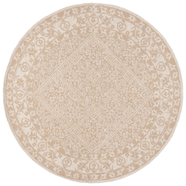 Safavieh Dip Hand-tufted Area Rug With Floral Motifs - Luxurious Wool Blend For Modern Home Elegance Beige ,Ivory 80% Wool,20% Cotton Ddy151b-5