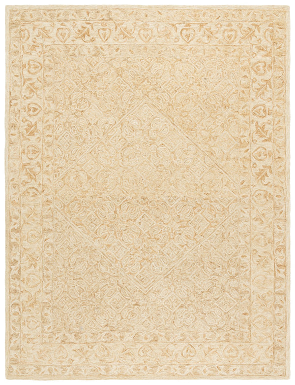 Safavieh Dip Hand-tufted Area Rug With Floral Motifs - Luxurious Wool Blend For Modern Home Elegance Gold ,Ivory 80% Wool,20% Cotton Ddy151d-3