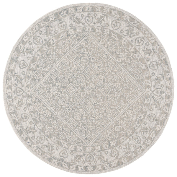 Safavieh Dip Hand-tufted Area Rug With Floral Motifs - Luxurious Wool Blend For Modern Home Elegance Grey ,Ivory 80% Wool,20% Cotton Ddy151f-4