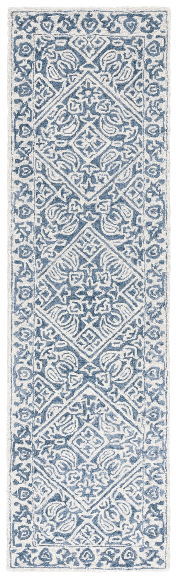 Safavieh Dip Hand-tufted Area Rug With Floral Motifs - Luxurious Wool Blend For Modern Home Elegance Blue ,Ivory 80% Wool,20% Cotton Ddy151m-3