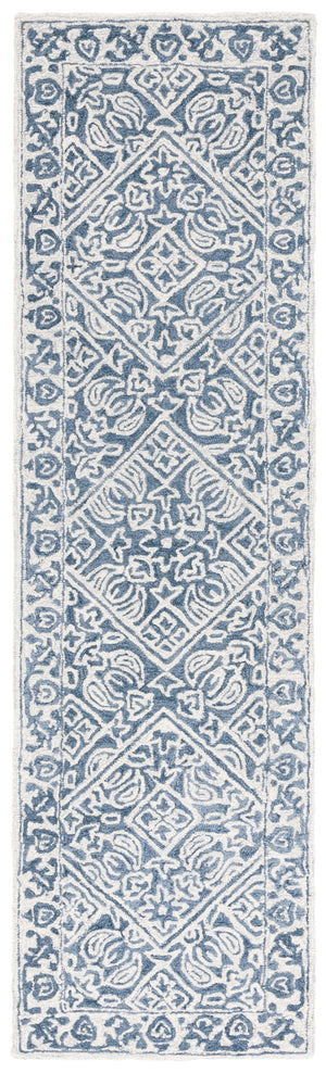 Safavieh Dip Dye Runner Rug | Hand-tufted Blue Ivory Elegance | 2'3" X 8' | Luxurious Wool & Cotton Blend Blue ,Ivory 80% Wool,20% Cotton Ddy151m-28
