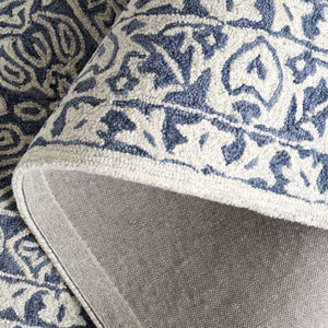 Safavieh Dip Hand-tufted Area Rug With Floral Motifs - Luxurious Wool Blend For Modern Home Elegance Blue ,Ivory 80% Wool,20% Cotton Ddy151m-3