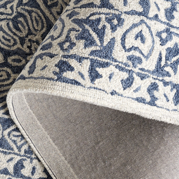 Safavieh Dip Hand-tufted Area Rug With Floral Motifs - Luxurious Wool Blend For Modern Home Elegance Blue ,Ivory 80% Wool,20% Cotton Ddy151m-3