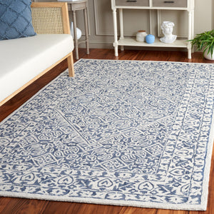 Safavieh Dip Hand-tufted Area Rug With Floral Motifs - Luxurious Wool Blend For Modern Home Elegance Blue ,Ivory 80% Wool,20% Cotton Ddy151m-3