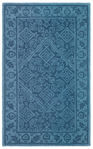 Safavieh Dip Hand-tufted Round Area Rug In Sophisticated Dark Palette - Elevate Your Home Decor Today! Navy Blue 80% Wool,20% Cotton Ddy151n-219