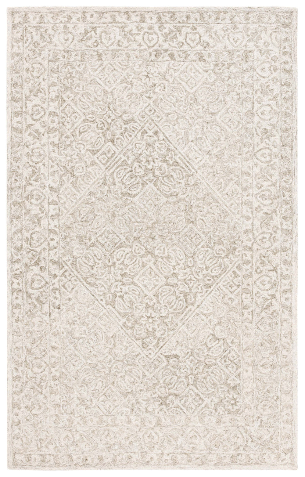 Safavieh Dip Hand-tufted Area Rug With Floral Motifs - Luxurious Wool Blend For Modern Home Elegance Sage ,Ivory 80% Wool,20% Cotton Ddy151w-4