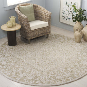 Safavieh Dip Hand-tufted Area Rug With Floral Motifs - Luxurious Wool Blend For Modern Home Elegance Sage ,Ivory 80% Wool,20% Cotton Ddy151w-4