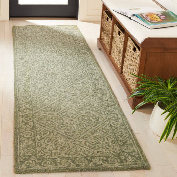 Safavieh Dip Hand-tufted Round Area Rug In Sophisticated Dark Palette - Elevate Your Home Decor Today! Green 80% Wool,20% Cotton Ddy151y-29