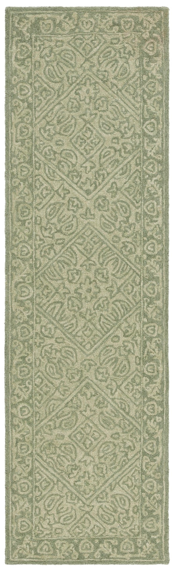 Safavieh Dip Hand-tufted Round Area Rug In Sophisticated Dark Palette - Elevate Your Home Decor Today! Green 80% Wool,20% Cotton Ddy151y-29