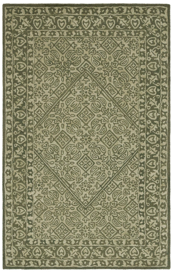 Safavieh Dip Hand-tufted Round Area Rug In Sophisticated Dark Palette - Elevate Your Home Decor Today! Green 80% Wool,20% Cotton Ddy151y-29