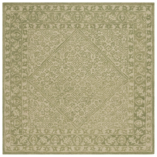 Safavieh Dip Hand-tufted Round Area Rug In Sophisticated Dark Palette - Elevate Your Home Decor Today! Green 80% Wool,20% Cotton Ddy151y-29