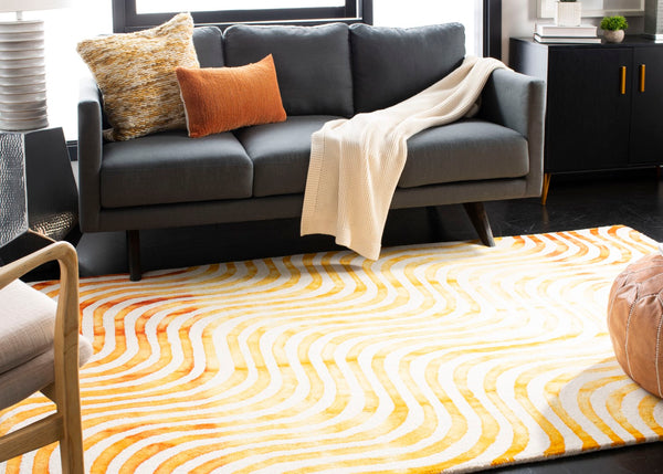 Safavieh Dip Dye 822 Hand Tufted  Rug Ivory / Terracotta DDY822A-5