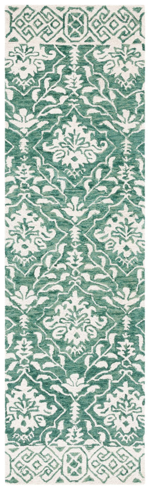 Safavieh Dip Dye 901 Hand Tufted Contemporary Rug Dark Green / Ivory 9' x 12'