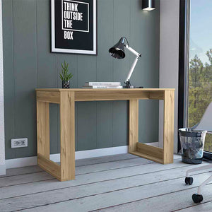 English Elm Writing Desk Light Oak with 47.2" x 23.6" Workstation, Sturdy Legs, Slim Design for Small Spaces B097133091