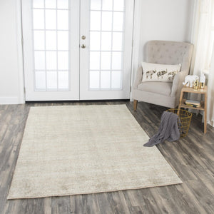 Alora Decor Demure Hand-Tufted Beige Rug In Viscose-Wool Blend — Soft Sheen, Durable Artisan Transitional Style 5' x 8' DEMDE100200040508