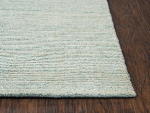 Alora Decor Demure Hand-Tufted Aqua Rectangle Rug In Viscose-Wool Blend, Plush Coastal Transitional Style, Artisanal Quality Infused 5' x 8' DEMDE1004AA000508