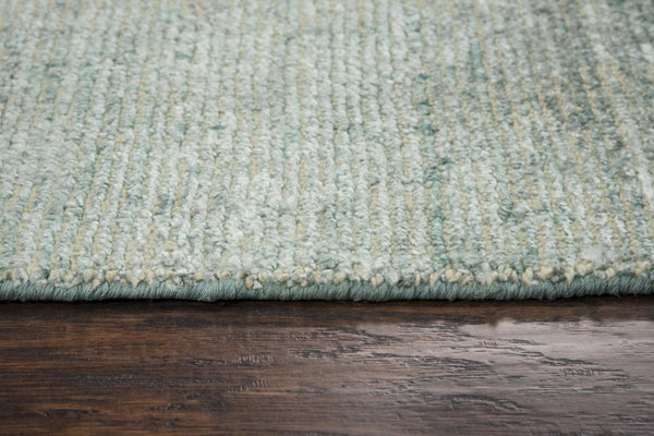 Alora Decor Demure Hand-Tufted Aqua Rectangle Rug In Viscose-Wool Blend, Plush Coastal Transitional Style, Artisanal Quality Infused 5' x 8' DEMDE1004AA000508