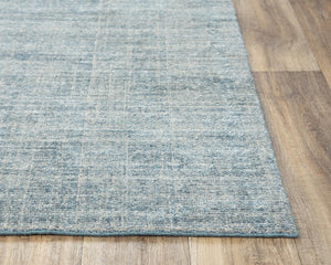 Alora Decor Demure Coastal Blue Hand-Tufted Rug — Luxurious 60% Viscose/40% Wool Plush Texture For Homes 5' x 8' DEMDE1007AA000508