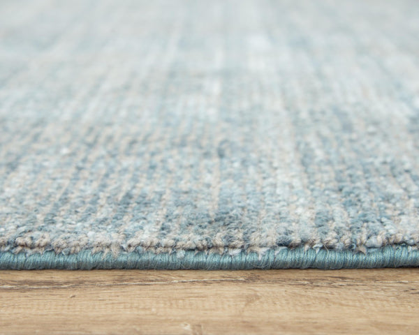 Alora Decor Demure Coastal Blue Hand-Tufted Rug — Luxurious 60% Viscose/40% Wool Plush Texture For Homes 5' x 8' DEMDE1007AA000508
