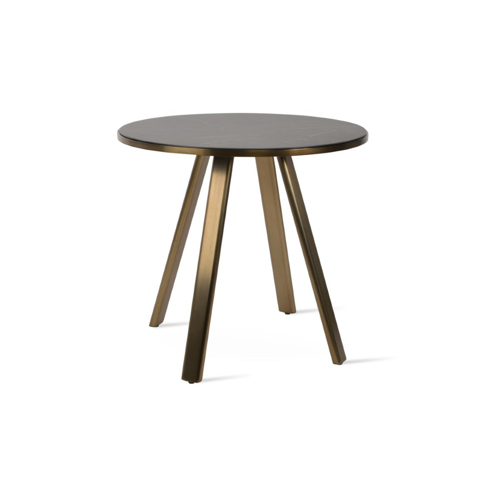 Soho Concept Denver Dining Table - Elegant 32" Ceramic Top With Tempered Glass, Customizable Finishes & Styles Brass,Black  Soho-concept-dining-chair-13710