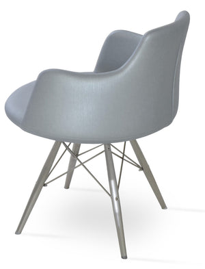 Soho Concept Dervish Mw Dining Armchair - Luxurious Boucle, Velvet & Nubuck Fabrics With 10-year Guarantee Silver   Soho-concept-dining-chair-02592