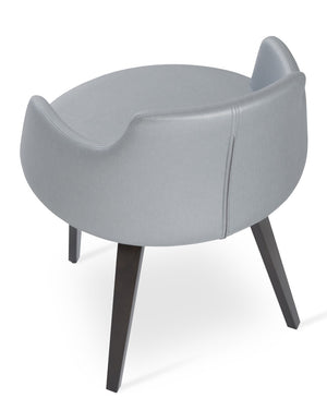 Soho Concept Dervish Plywood Armchair Dining Chair In Turquoise & Natural - Luxurious Fabrics, 10-year Guarantee   Soho-concept-dining-chair-02593