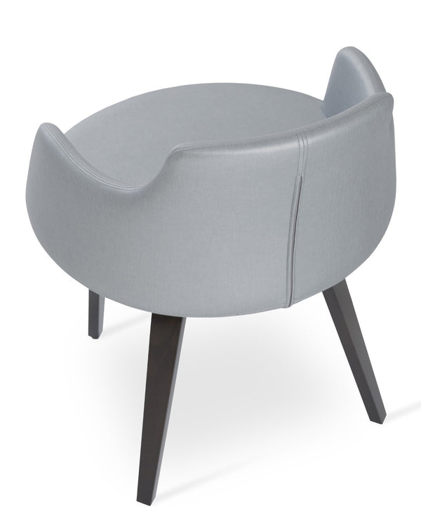 Soho Concept Dervish Plywood Armchair Dining Chair In Turquoise & Natural - Luxurious Fabrics, 10-year Guarantee   Soho-concept-dining-chair-02593
