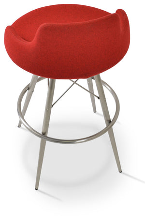 Soho Concept Dervish Mw Barstools & Counterstools - Stylish Camira Blazer Wool, 10-year Guarantee, Unique Options Red  Soho-concept-dining-chair-07994