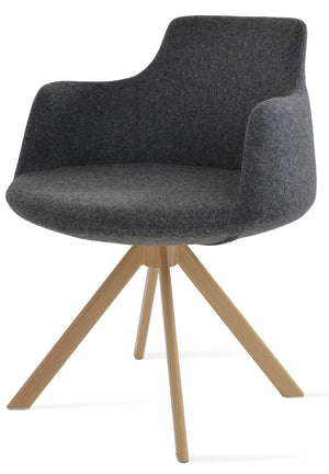 Soho Concept Dervish Sword Dining Armchair In Camira Era Fabric - Stylish Comfort With 10-year Guarantee! Natural,Dark Grey  Soho-concept-dining-chair-02625