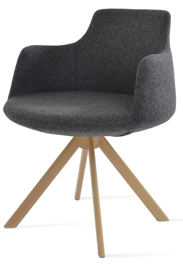 Soho Concept Dervish Sword Dining Armchair In Camira Era Fabric - Stylish Comfort With 10-year Guarantee! Natural,Dark Grey  Soho-concept-dining-chair-02625