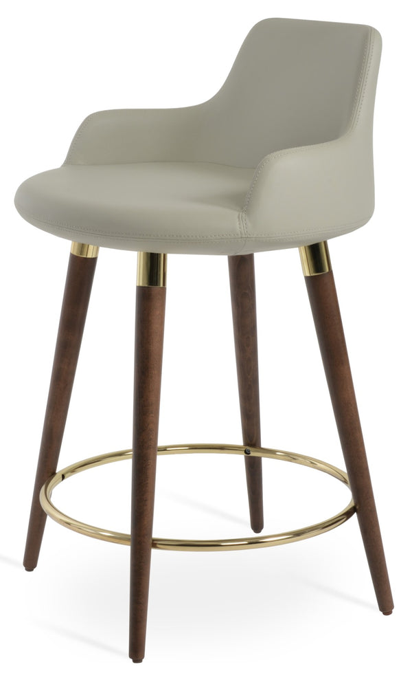 Soho Concept Dervish Barstools & Counterstools - Elegant Walnut Finish, Durable Leatherette, 2-year Guarantee! Gold,Light Grey  Soho-concept-dining-chair-08001