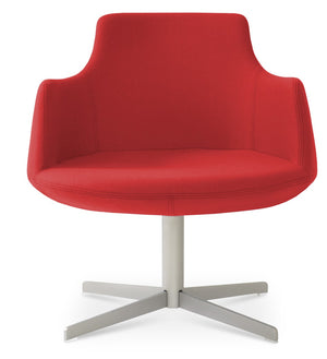 Soho Concept Dervish Lounge - Premium Fabrics In Red: Boucle, Velvet, Nubuck & Camira With 10-year Warranty! Red  Soho-concept-dining-chair-13063